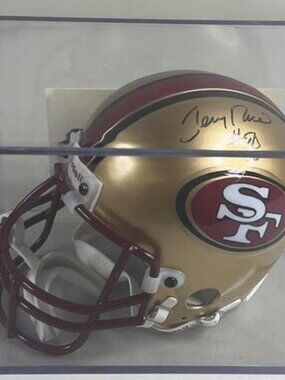 Jerry Rice Signed San Francisco 49ers Mini Riddell Helmet w/COA